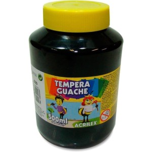 TINTA GUACHE 500ML PRETO 520 ACRILEX