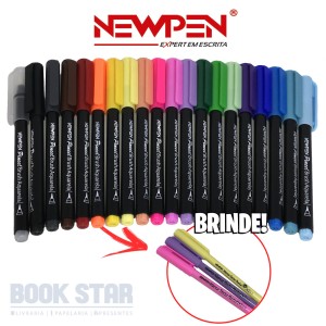 KIT CANETA PINCEL BRUSH 20 UNIDS NEWPEN