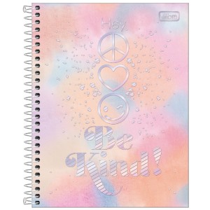 CADERNO ESPIRAL CD COLEGIAL 10M GOOD VIBES 160 FLS TILIBRA