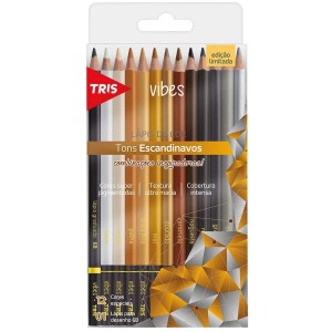 LAPIS DE COR TRIS TONS ESCANDINAVOS 12 CORES TRIS