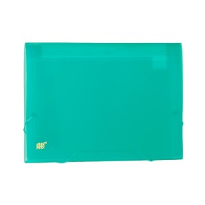 PASTA SANFONADA A4 C/ 12 DIVISÕES TRANSPARENTE VERDE YES