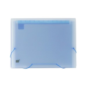 PASTA SANFONADA A4 C/ 12 DIVISÕES COLOR NEON AZUL YES