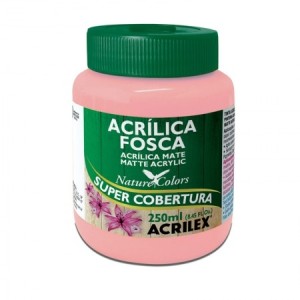 TINTA ACRÍLICA FOSCA 250ML ROSA 537 ACRILEX