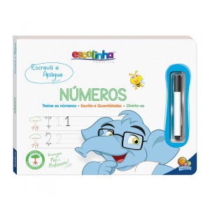 ESCOLINHA ESCREVA E APAGUE NÚMEROS ED TODOLIVRO