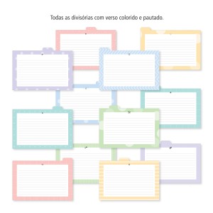 FICHÁRIO DE MESA C/ 12 DIV. BORBOLETAS FINA IDEIA