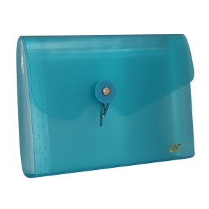 PASTA SANFONADA MINI A6 C/ 5 DIVISÕES AZUL DAC