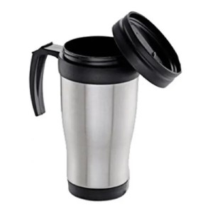 CANECA COM TAMPA EM INOX 400ML