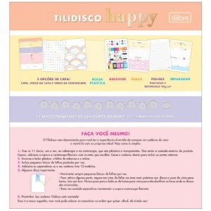 CADERNO UNIVERSITÁRIO TILIDISCO 1M HAPPY 80 FLS TILIBRA