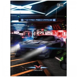 CADERNO BROCHURA CD UNIV X-RACING 80 FLS TILIBRA