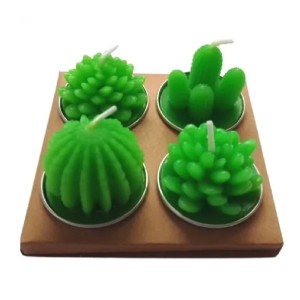 VELA DECORATIVA CACTO 4 PEÇAS