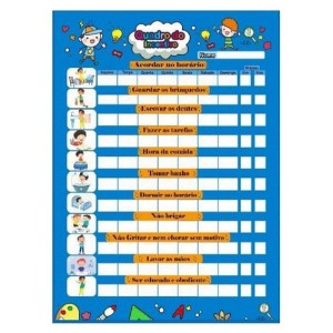 QUADRO INCENTIVO MENINO EM VERTICAL 29X40CM METAL AZUL