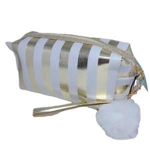 NECESSARIE LISTRADO COM POMPOM 18X10CM SORTIDOS