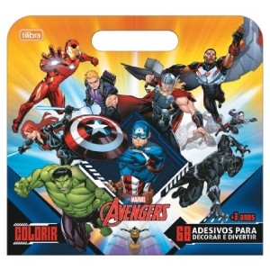 FOLHAS PARA COLORIR MALETA AVENGERS 8 FOLHAS TILIBRA