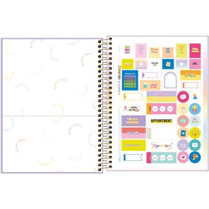 CADERNO ESPIRAL CAPA PLAST COLEGIAL 1M HAPPY LS 80F TILIBRA
