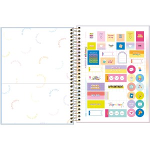 CADERNO ESPIRAL CAPA PLAS COLEGIAL 10M HAPPY AZ 160F TILIBRA