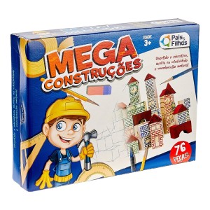JOGO MEGA CONSTRUÇÕES 76 PEÇAS PAIS & FILHOS