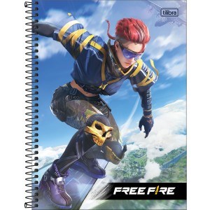 CADERNO ESPIRAL CD UNIVERSITÁRIO 1M FREE FIRE 80 FLS TILIBRA