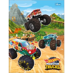 CADERNO BROCHURA CD UNIV HOT WHEELS MONSTER 80 FLS TILIBRA