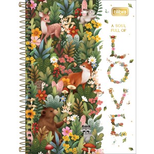 CADERNO ESPIRAL CAPA DURA 1/4 LOVELAND 80 FLS TILIBRA