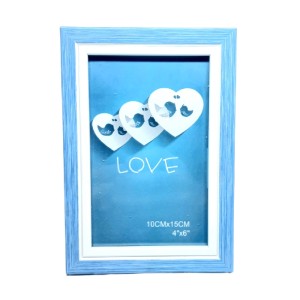 PORTA RETRATO LOVE 10X15 AZUL