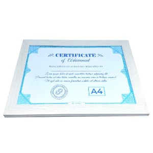 QUADRO CERTIFICADO A4 MADEIRA ARTIFÍCIAL