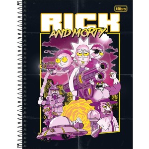 CADERNO ESPIRAL CAPA DURA UNIVERSITÁRIO 1 MATÉRIA RICK AND MORTY 80 FOLHAS TILIBRA