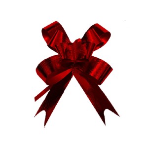 LAÇO DE PRESENTE C/10UNID VERMELHO METALIZADO 12X250MM