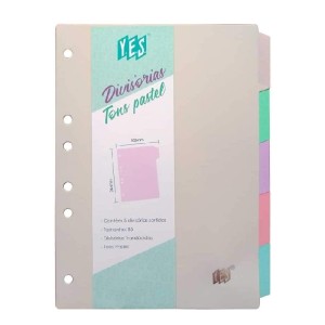 DIVISÓRIAS TONS PASTEL B5 5 CORES YES
