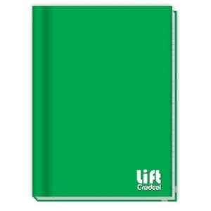 CADERNO BROCHURA CAPA DURA 1/4  VERDE 48 FLS CREDEAL