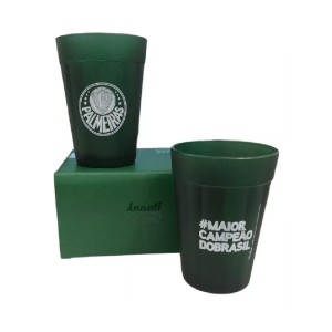 JOGO COPO VIDRO 2PCS 190ML PALMEIRAS