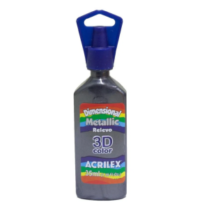 TINTA DIMENSIONAL METALLIC PRETO 35ML ACRILEX