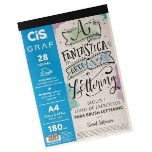 BLOCO DE EXERCÍCIOS PARA BRUSH LETTERING A4 180G CIS