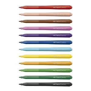 CANETINHA HIDROGRÁFICA 12 CORES VAI E VEM FABER-CASTELL