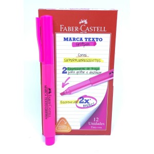 CANETA MARCA TEXTO GRIFPEN  ROSA  12 UNIDS FABER-CASTELL