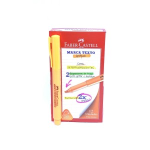 CANETA MARCA TEXTO GRIFPEN  LARANJA  12 UNIDS FABER-CASTELL