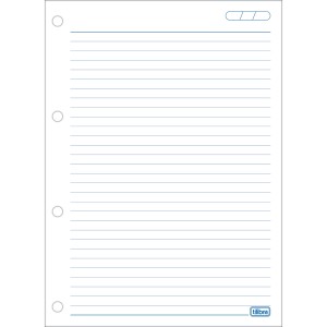 BLOCO FICHÁRIO PAUTADO FLS SOLTAS ACADÉMIE 200 FLS TILIBRA