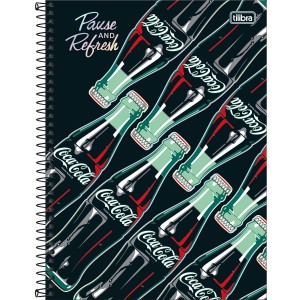 CADERNO ESPIRAL CD UNIV 10M COCA-COLA 160FLS TILIBRA CONNECT