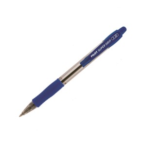 CANETA SUPER GRIP RETRÁTIL 1.0 AZUL PILOT