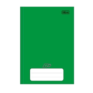 CADERNO BROCHURA CAPA DURA 1/4 VERDE 48 FOLHAS D+ TILIBRA