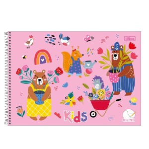 CADERNO ESPIRAL CD MEIA PAUTA SAPECA FEMININO 40FLS TILIBRA