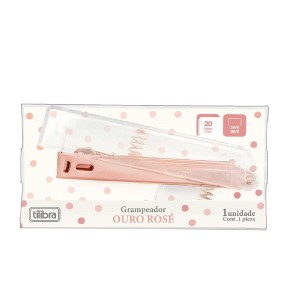 GRAMPEADOR DE MESA TRANSPARENTE OURO ROSE TILIBRA