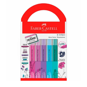 MARCA TEXTO GRIFPEN RLX & RQL C/5 FABER CASTELL