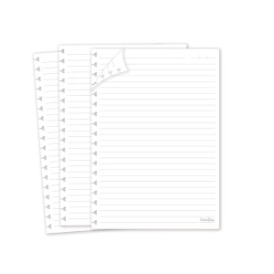 REFIL FOLHAS REMOVÍVEIS PAUTADAS 40 FOLHAS FINA IDEIA