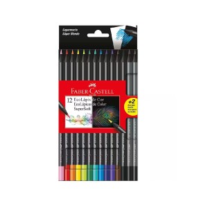 ECOLAPIS DE COR SUPERSOFT 12 CORES + 2 FABER-CASTELL