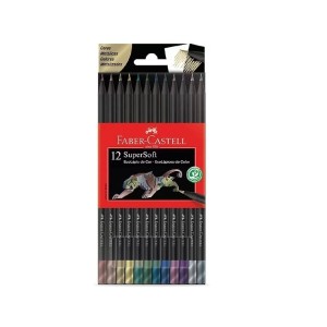 ECOLÁPIS DE COR SUPERSOFT 12 METÁLICOS FABER-CASTELL