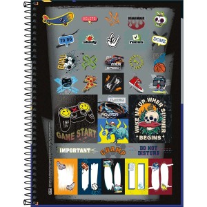 CADERNO ESPIRAL UNIVERSITÁRIO CD 1M 96FLS FLIP MASC TILIBRA