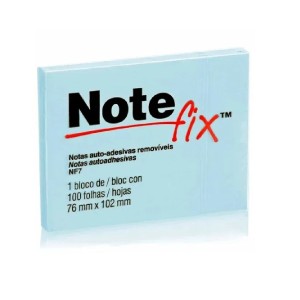 BLOCO ADESIVO NOTEFIX AZUL 100 FLS 76X102MM 3M