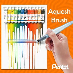 PINCEL AQUASH BRUSH RESERVATÓRIO DE ÁGUA CHANFRADA PENTEL