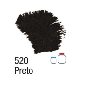 TINTA ACRÍLICA FOSCA 250ML PRETO 520 ACRILEX