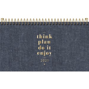 AGENDA ESPIRAL SEMANAL DE BOLSO CAMBRIDGE DENIM TILIBRA